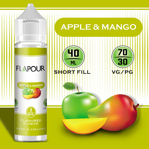 Flapour Apple and Mango E-Liquids, Shortfill, MTL Shortfills