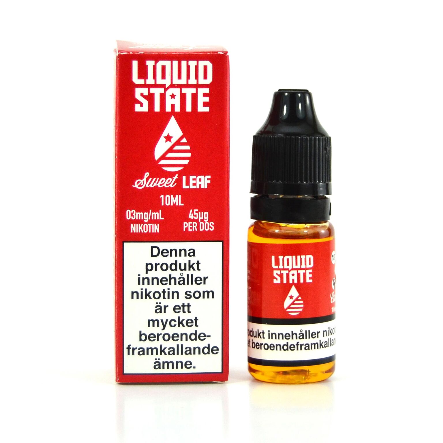 Liquid State Sweet Leaf e-juice with nicotine