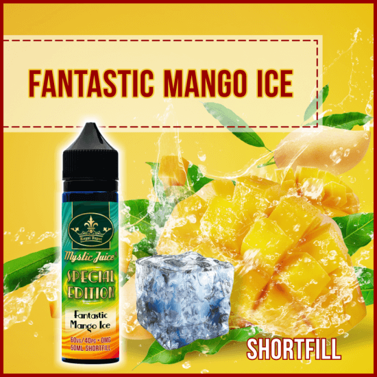 Mystic Juice Fantastic Mango Ice, E-Liquids, Shortfill, MTL Shortfills