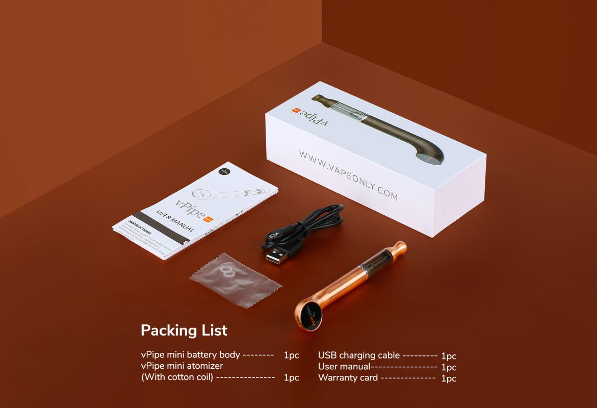 VapeOnly vPipe Mini Kit packing list