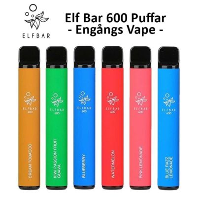 Elf Bar engangs vape disposable vejp bar 600 puffar