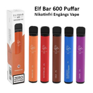 Elf Bar 600 Engångsvape Nikotinfri (600 Puffar)