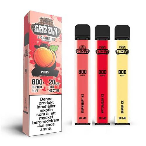 Grizzly disposable engangs vape 20mg 800 puff