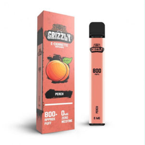Grizzly disposable engangs vape nikotinfri 800 puff - peach