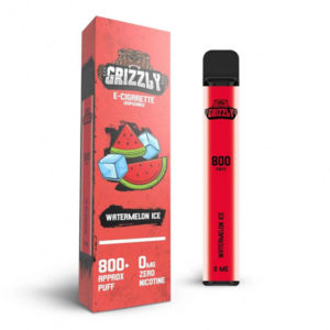 Grizzly disposable engangs vape nikotinfri 800 puff - watermelon on ice