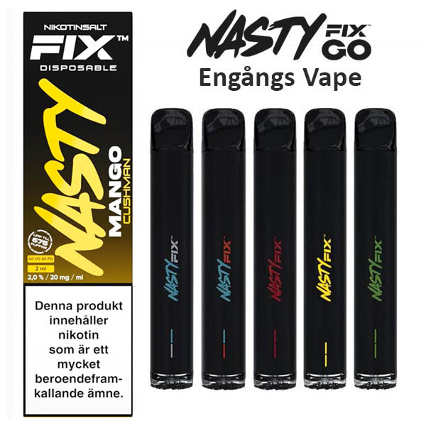 Nasty Fix engangs vape pod disposable 20mg front sv
