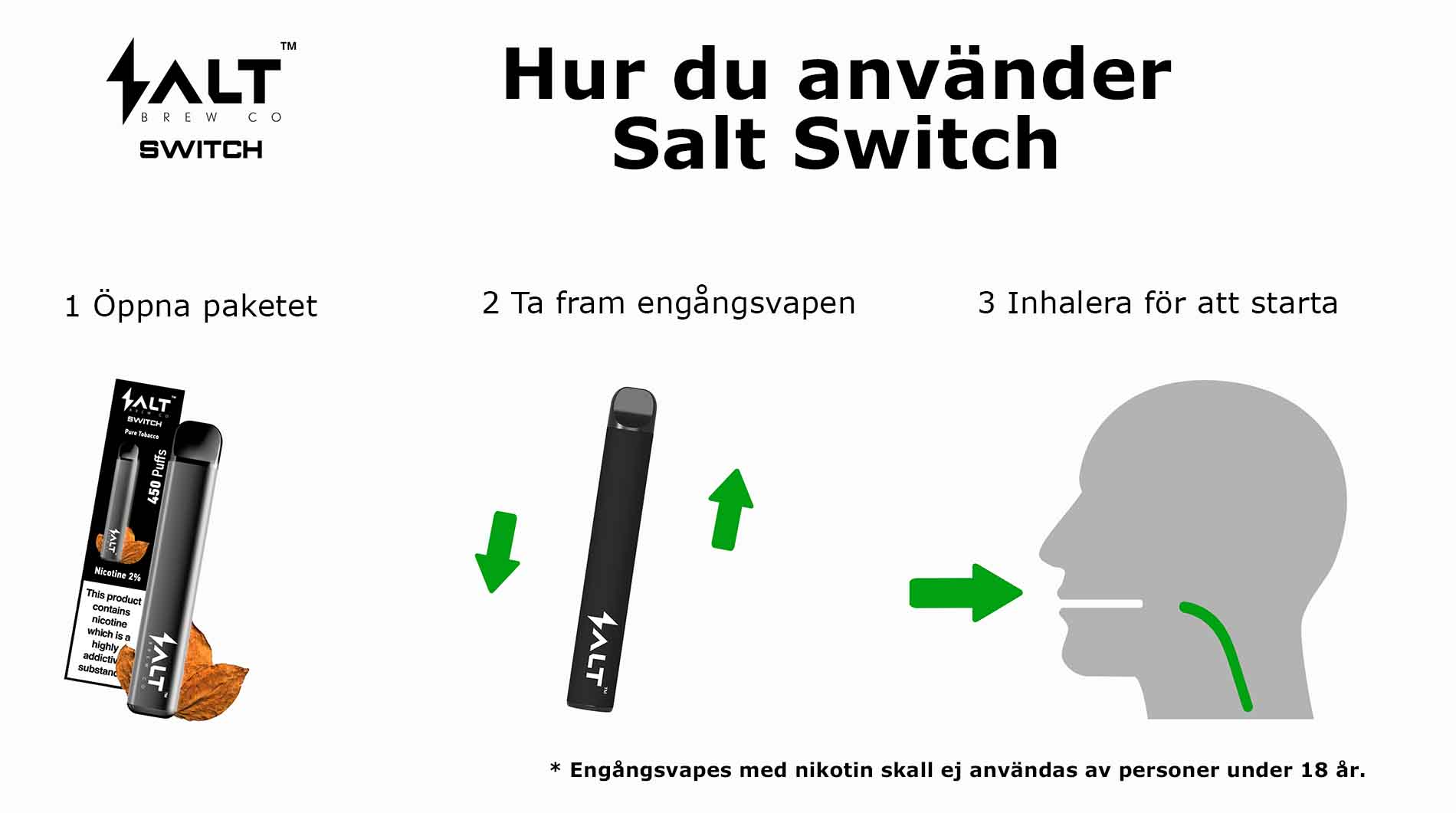 hur man använder salt switch engångs vape