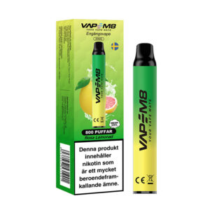 VapeM8-VM800-Disposable-Engangs-Vape-800-Puffar-20mg-Rosa-Lemonad