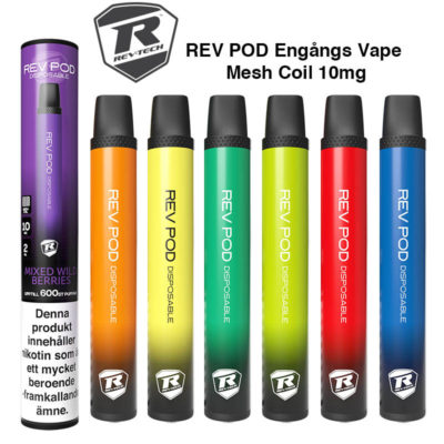 REV POD Mesh Engångs Vape (600 Puffar) - iSmokeKing.se