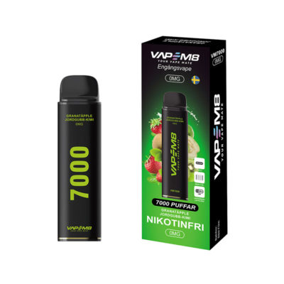 VapeM8-VM7000-engangs-vape-nikotinfri-Granatapple-jordgubb-kiwi