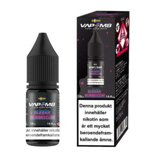 VapeM8 E-Juice - Blåbär Bubbelgum 10ml 14.9mg Nikotinsalt