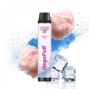 Mega puff-engångs-vape 3000 puffs-cotton-candy-ice