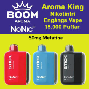 Aroma King NoNic Engångs Vape 18ml 50mg (15000 Puffar)