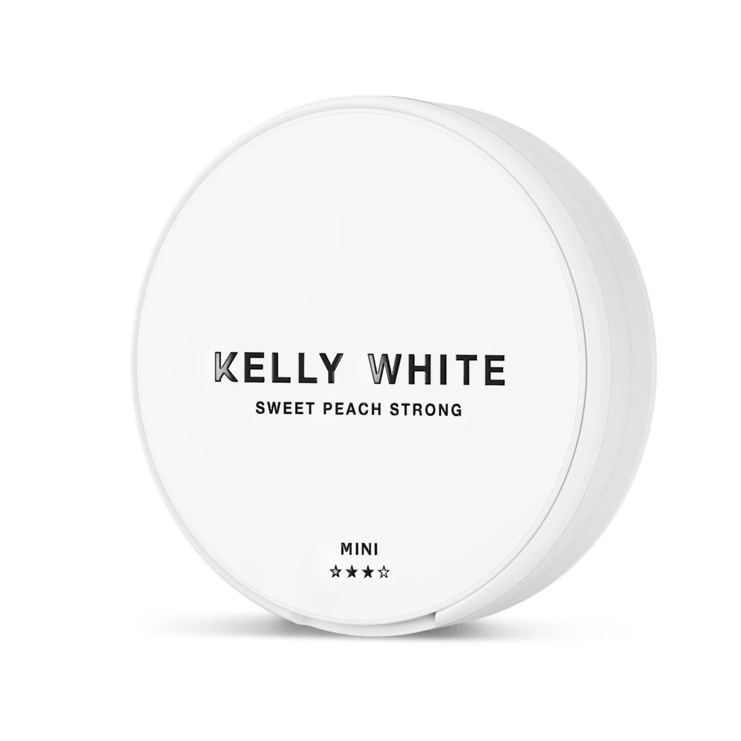 Kelly White Vitt Snus - Sweet Peach Strong Mini (S3)