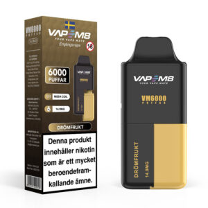 VapeM8-VM6000-14-9mg-engangs-vape-drömfrukt vape 6000 puffar