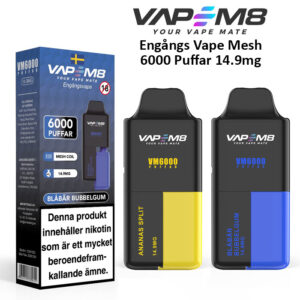 VapeM8-VM6000-14-9mg-engangs-vape-med 6000 puffar i sverige