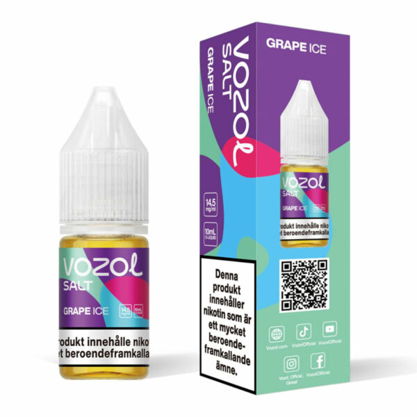 Vozol Salt E-Juice - Grape Ice 10ml 14.5mg Nikotinsalt