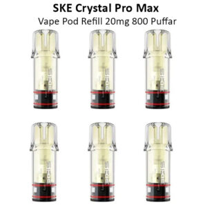 SKE-CRYSTAL-PLUS-MAX-erästtningspoddar 20mg nic salkt 24st smaker