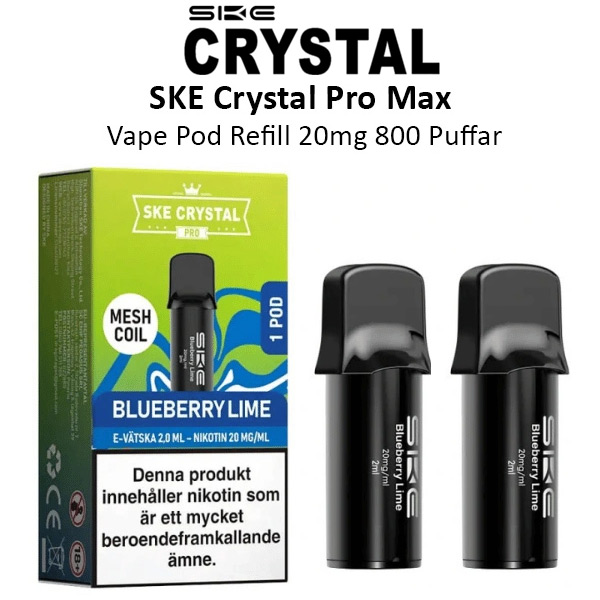 SKE Crystal Pro Max Vape Smak-Poddar 20mg