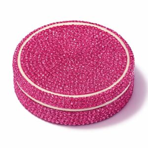 Glitterdosa till vitt snus i rosa färg