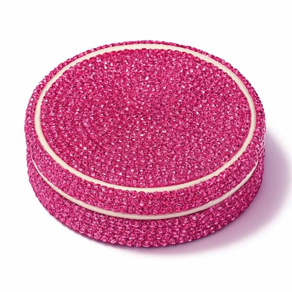 Glitterdosa till vitt snus i rosa färg
