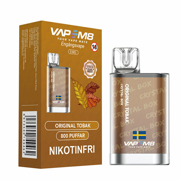 VapeM8-Crystal-Box-0mg-RY4-Orginal-Tobak