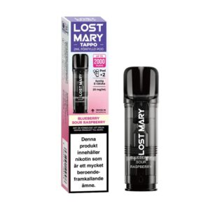 Blueberry-Sour-Raspberry 20mg 2p lost mary tappo pod
